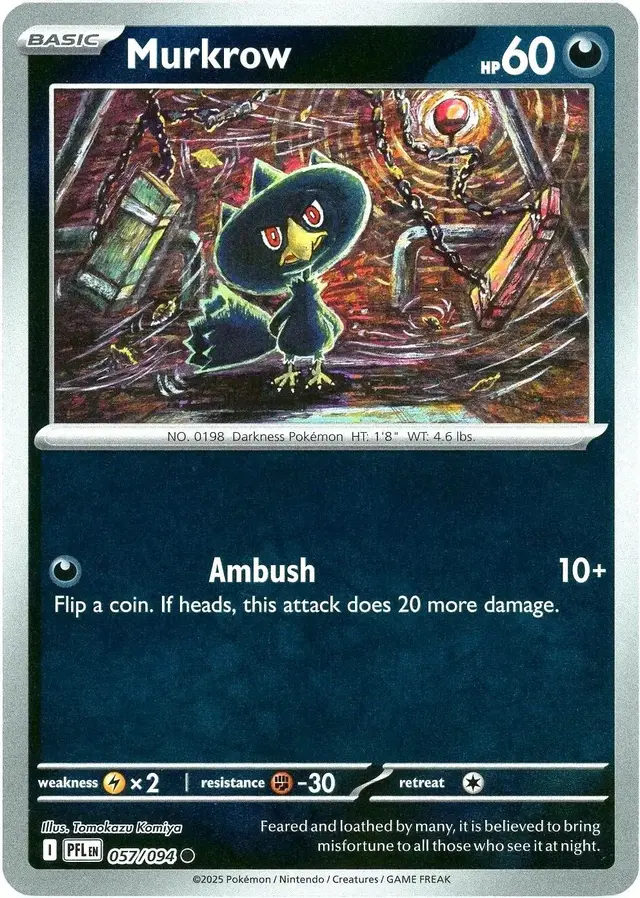 Murkrow [Reverse Holo] - Pokemon Phantasmal Flames #57