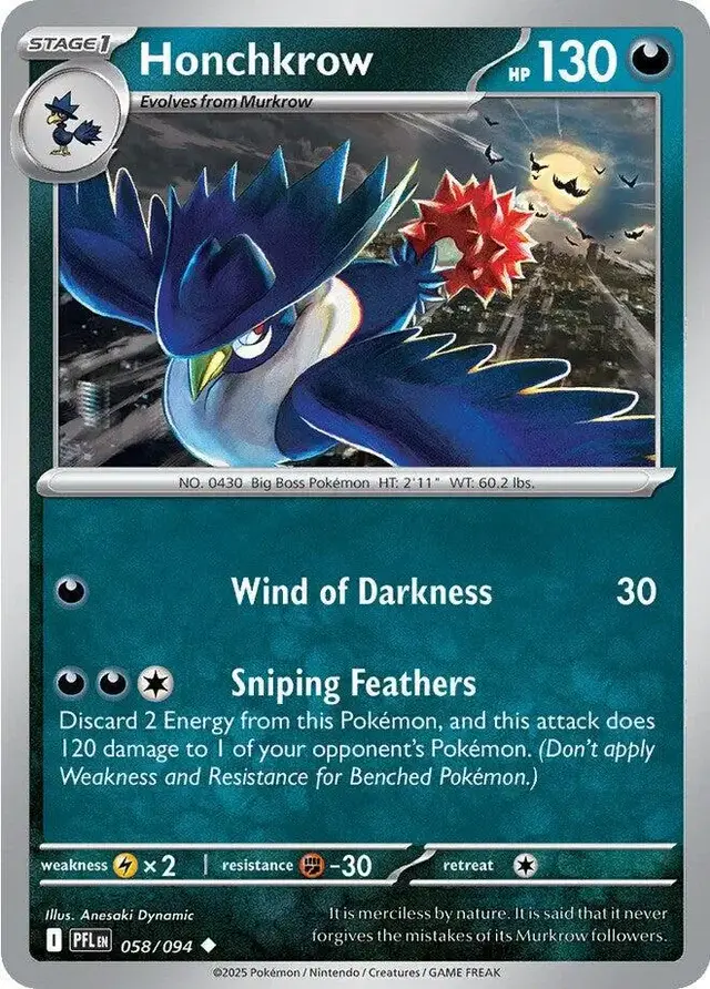 Honchkrow - Pokemon Phantasmal Flames #58