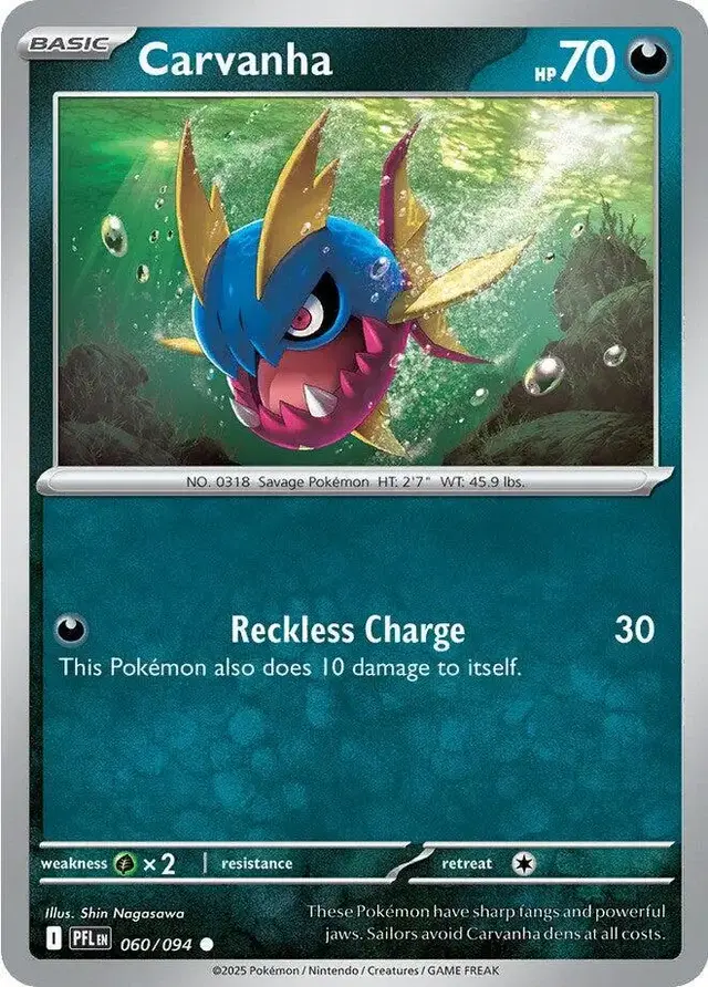 Carvanha - Pokemon Phantasmal Flames #60