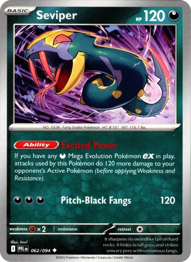 Seviper - Pokemon Phantasmal Flames #62
