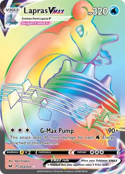 Lapras VMax 203 - Pokemon Sword & Shield