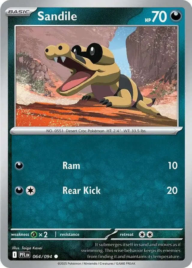 Sandile - Pokemon Phantasmal Flames #64