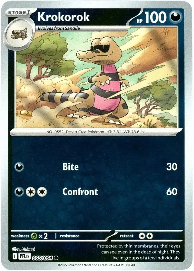 Krokorok [Reverse Holo] - Pokemon Phantasmal Flames #65
