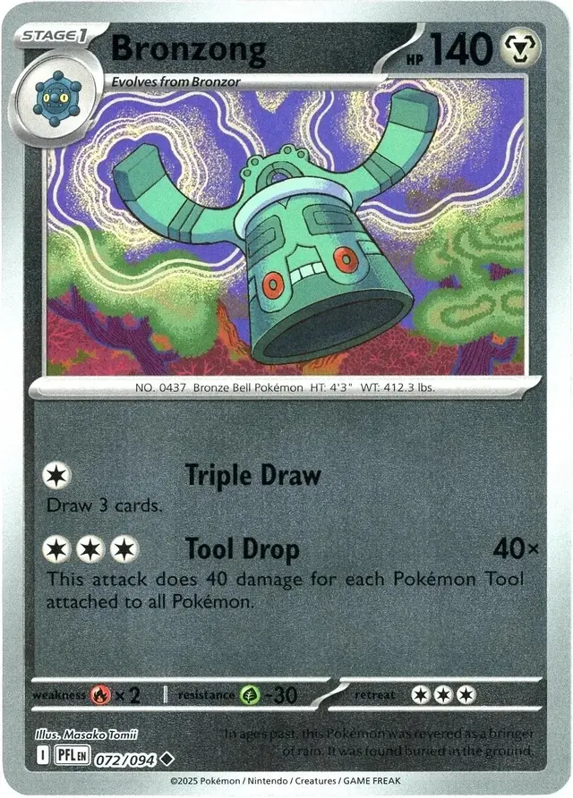 Bronzong [Reverse Holo] - Pokemon Phantasmal Flames #72