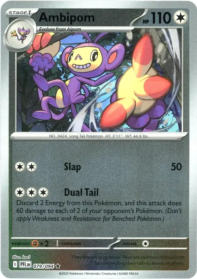 Ambipom [Reverse Holo] - Pokemon Phantasmal Flames #79