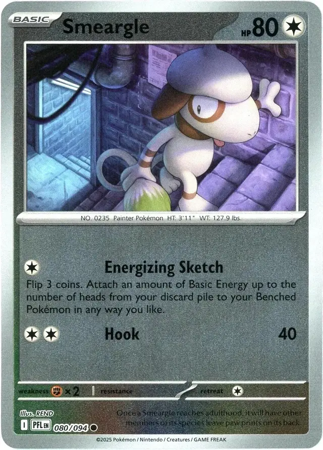 Smeargle [Reverse Holo] - Pokemon Phantasmal Flames #80