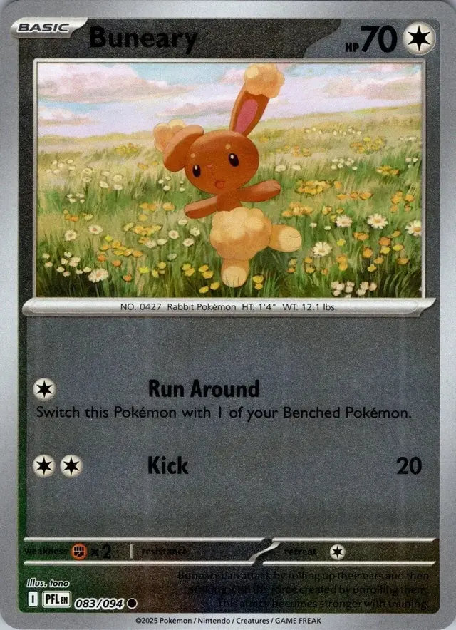 Buneary [Reverse Holo] - Pokemon Phantasmal Flames #83