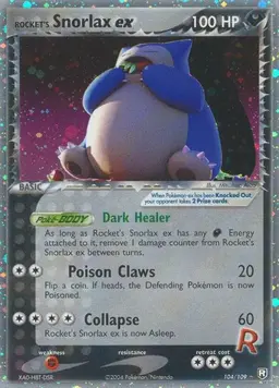 Rocket's Snorlax EX - Pokemon Team Rocket Returns