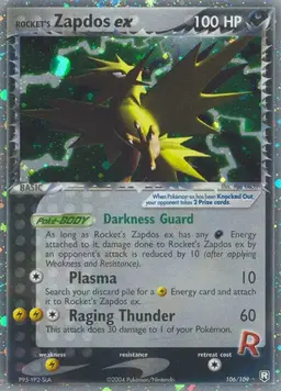 Rocket's Zapdos EX #106 - Pokemon Team Rocket Returns