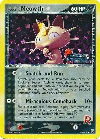 Rocket's Meowth [Reverse Holo] - Pokemon Team Rocket Returns #46