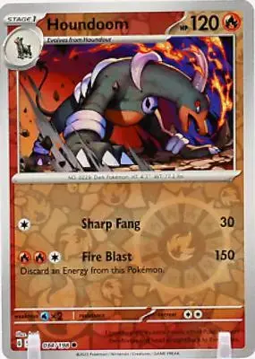 Houndoom [Reverse Holo] - Pokemon Scarlet & Violet #34