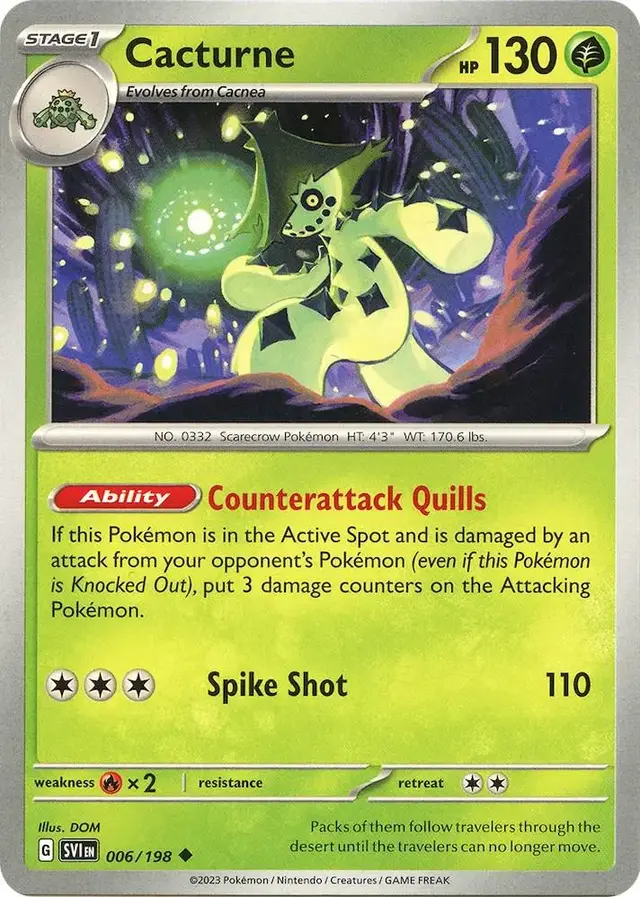 Cacturne - Pokemon Scarlet & Violet #6