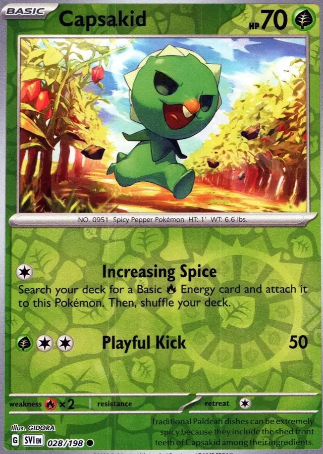 Capsakid [Reverse Holo] - Pokemon Scarlet & Violet #28
