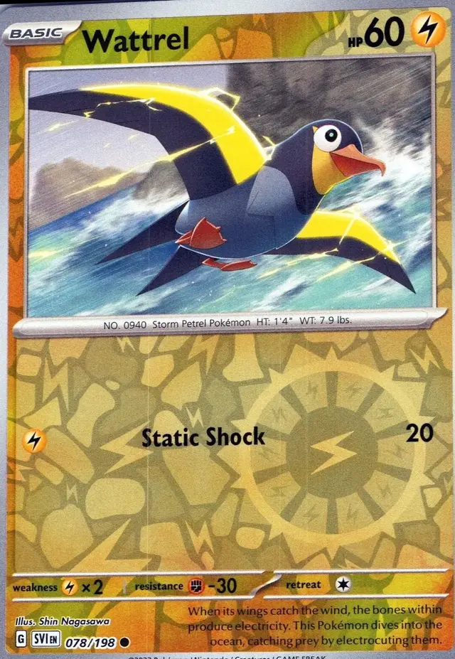 Wattrel [Reverse Holo] - Pokemon Scarlet & Violet #78