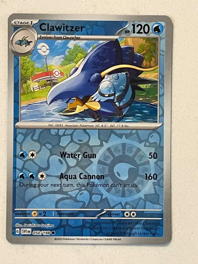 Clawitzer [Reverse Holo] - Pokemon Scarlet & Violet #50