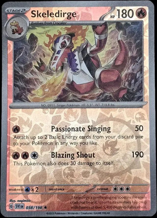 Skeledirge [Reverse Holo] - Pokemon Scarlet & Violet #38