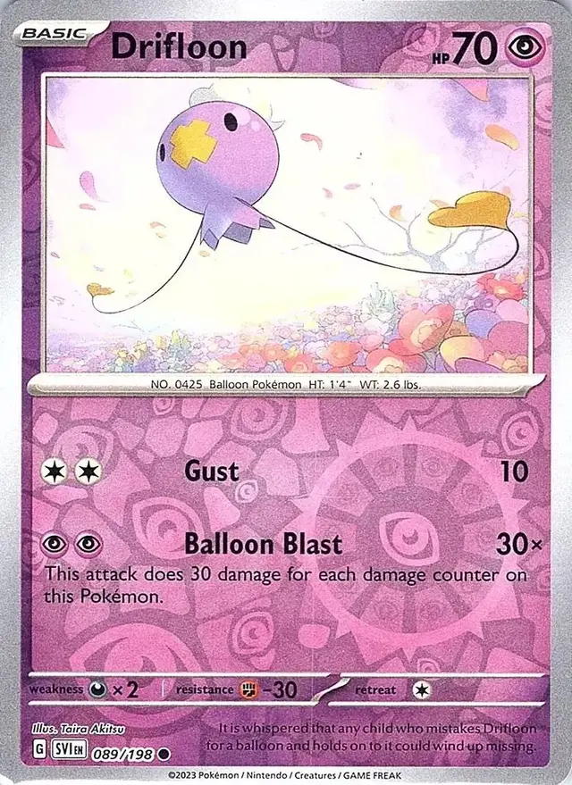 Drifloon [Reverse Holo] - Pokemon Scarlet & Violet #89