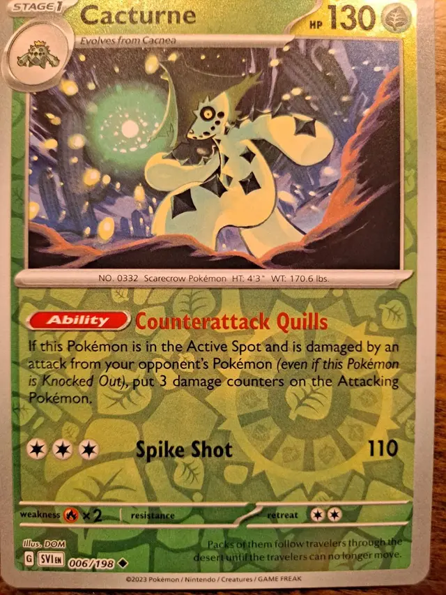 Cacturne [Reverse Holo] - Pokemon Scarlet & Violet #6