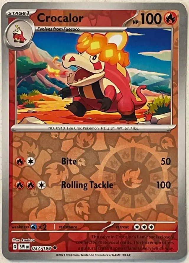 Crocalor [Reverse Holo] - Pokemon Scarlet & Violet #37