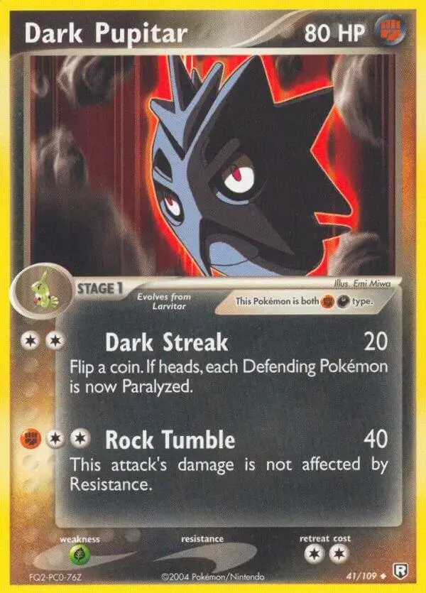 Dark Pupitar - Pokemon Team Rocket Returns #41