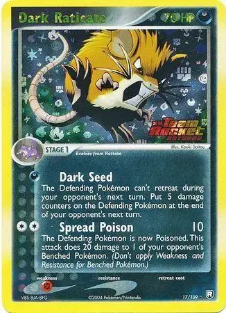 Dark Raticate [Reverse Holo] - Pokemon Team Rocket Returns #17