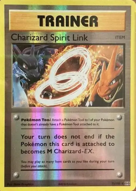 Charizard Spirit Link [Reverse Holo] - Pokemon Evolutions #75