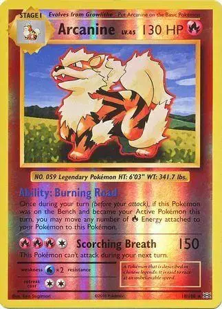 Arcanine [Reverse Holo] - Pokemon Evolutions #18