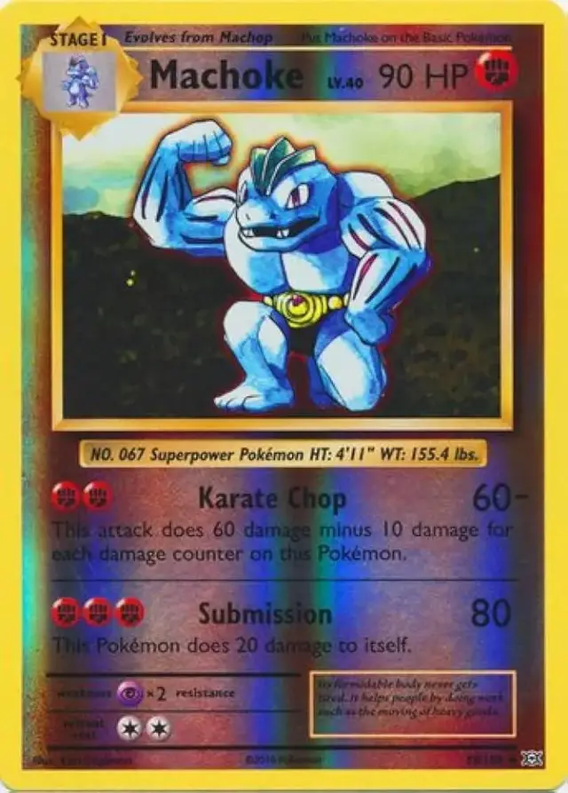 Machoke [Reverse Holo] - Pokemon Evolutions #58