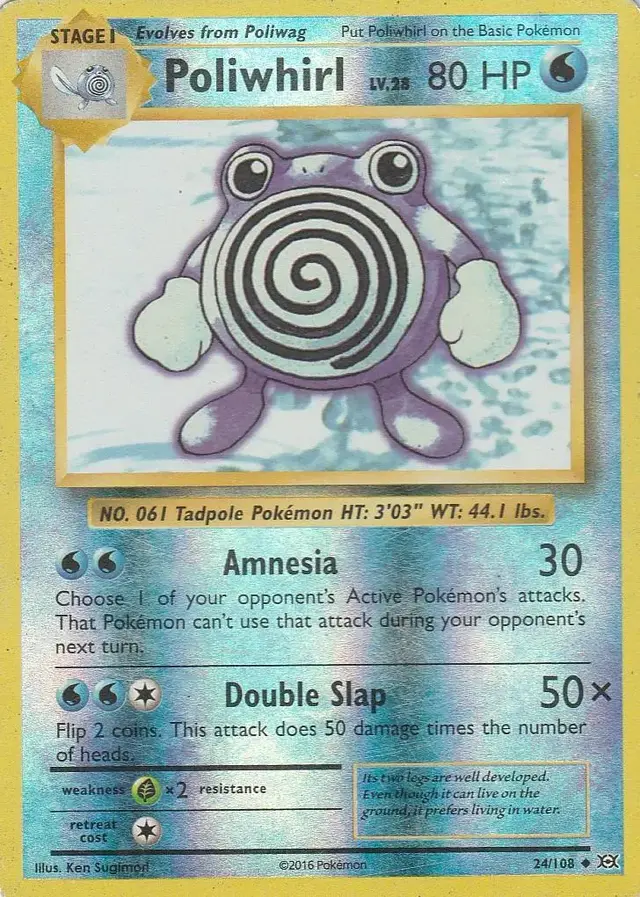Poliwhirl [Reverse Holo] - Pokemon Evolutions #24