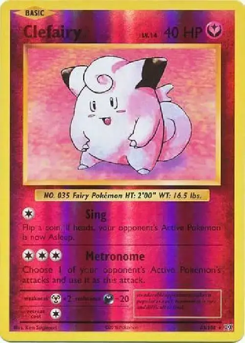 Clefairy [Reverse Holo] - Pokemon Evolutions #63
