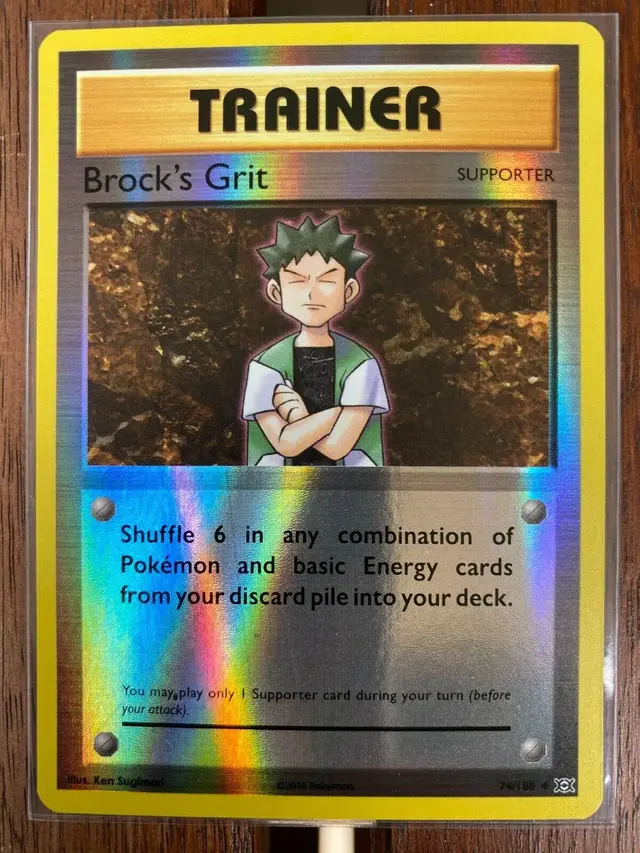Brock's Grit [Reverse Holo] - Pokemon Evolutions #74