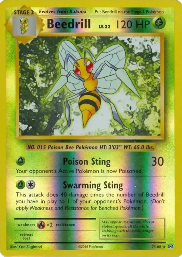 Beedrill [Reverse Holo] - Pokemon Evolutions #7