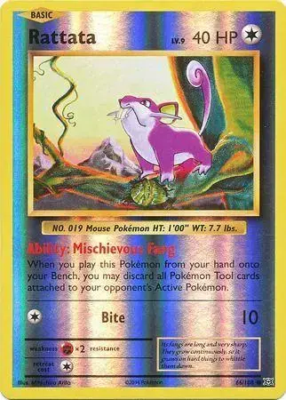 Rattata [Reverse Holo] - Pokemon Evolutions #66