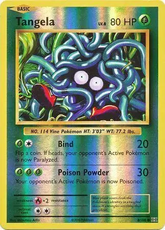 Tangela [Reverse Holo] - Pokemon Evolutions #8