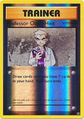 Professor Oak's Hint [Reverse Holo] - Pokemon Evolutions #84