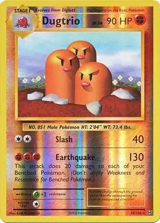 Dugtrio [Reverse Holo] - Pokemon Evolutions #56