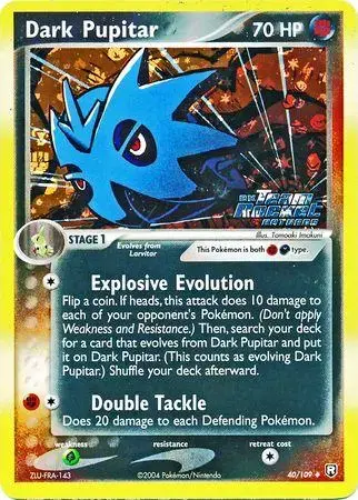 Dark Pupitar [Reverse Holo] - Pokemon Team Rocket Returns #40