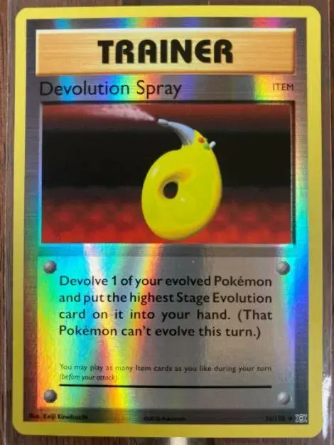 Devolution Spray [Reverse Holo] - Pokemon Evolutions #76