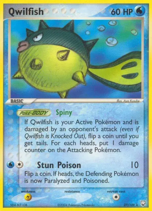 Qwilfish - Pokemon Team Rocket Returns #27