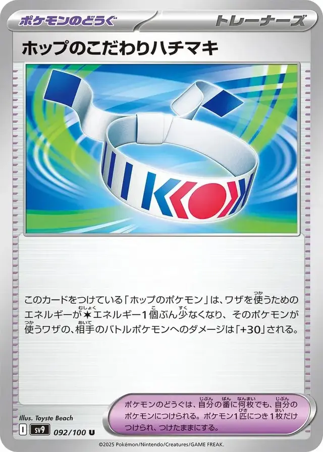 Hop's Choice Band - Pokemon Japanese Battle Partners #92