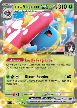 Erika's Vileplume ex 3 - Pokemon Ascended Heroes