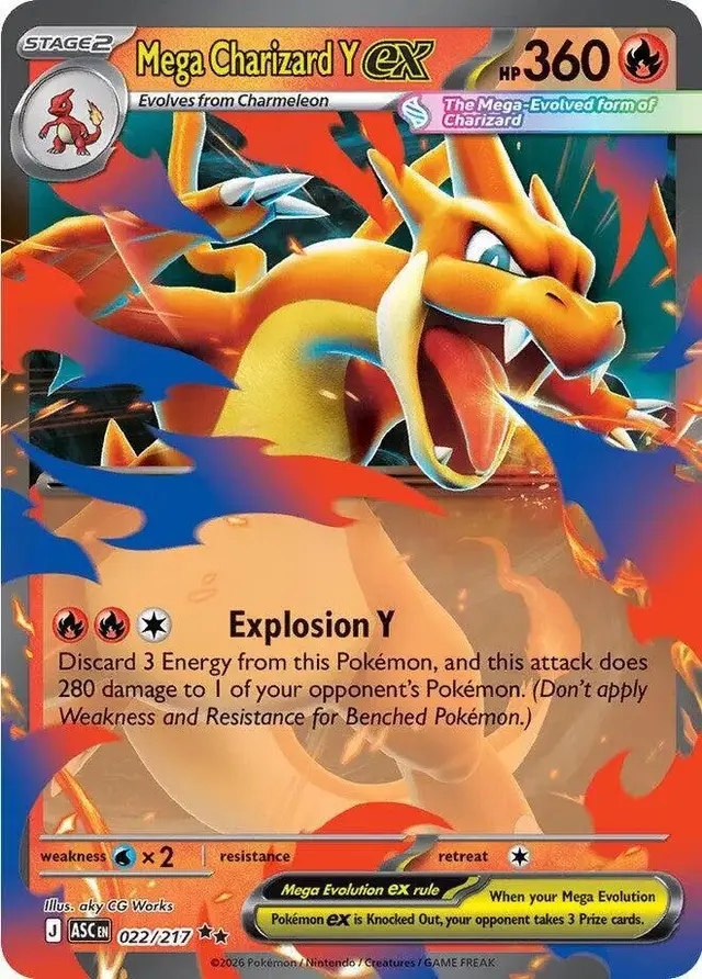 Mega Charizard Y ex - Pokemon Ascended Heroes #22