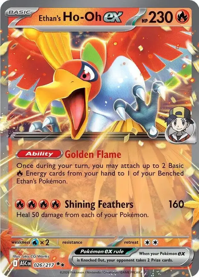 Ethan's Ho-Oh ex - Pokemon Ascended Heroes #26