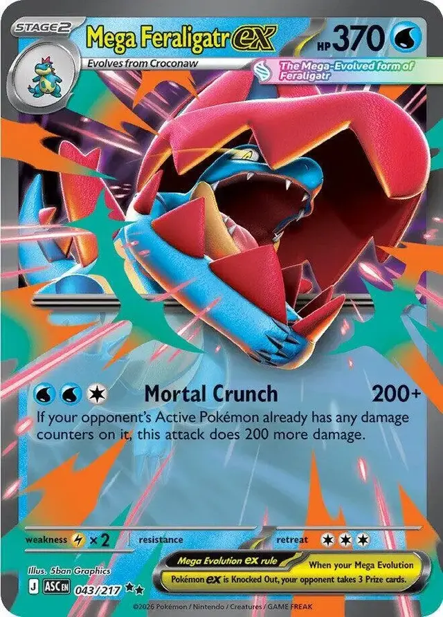 Mega Feraligatr ex - Pokemon Ascended Heroes #43