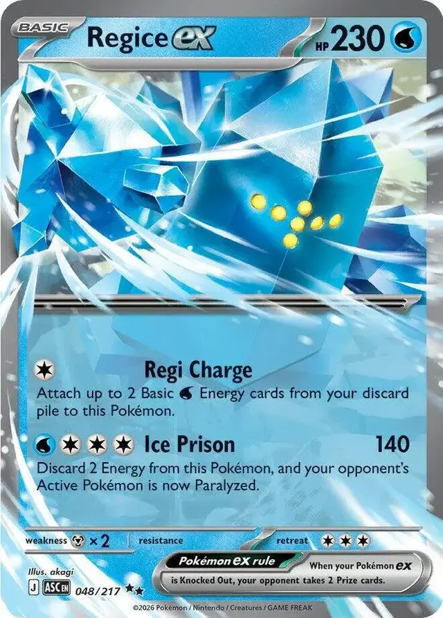 Regice ex - Pokemon Ascended Heroes #48