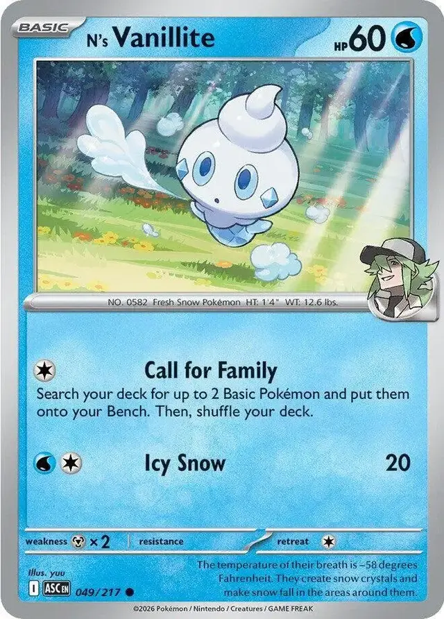 N's Vanillite - Pokemon Ascended Heroes #49