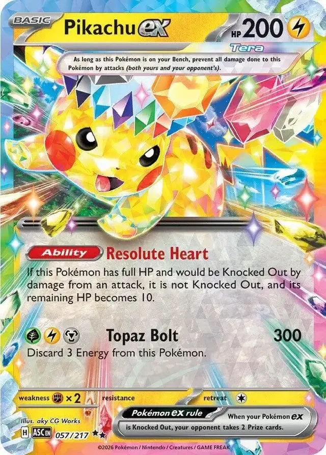 Pikachu ex - Pokemon Ascended Heroes #57