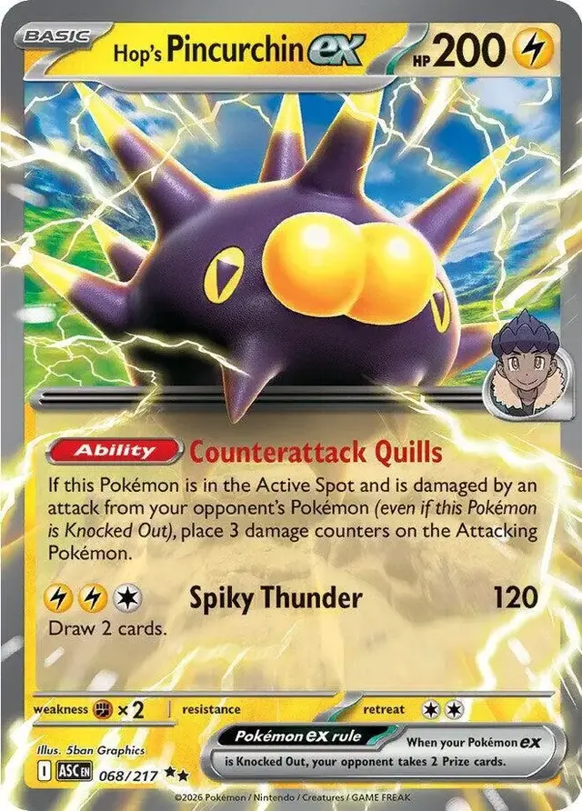 Hop's Pincurchin ex - Pokemon Ascended Heroes #68