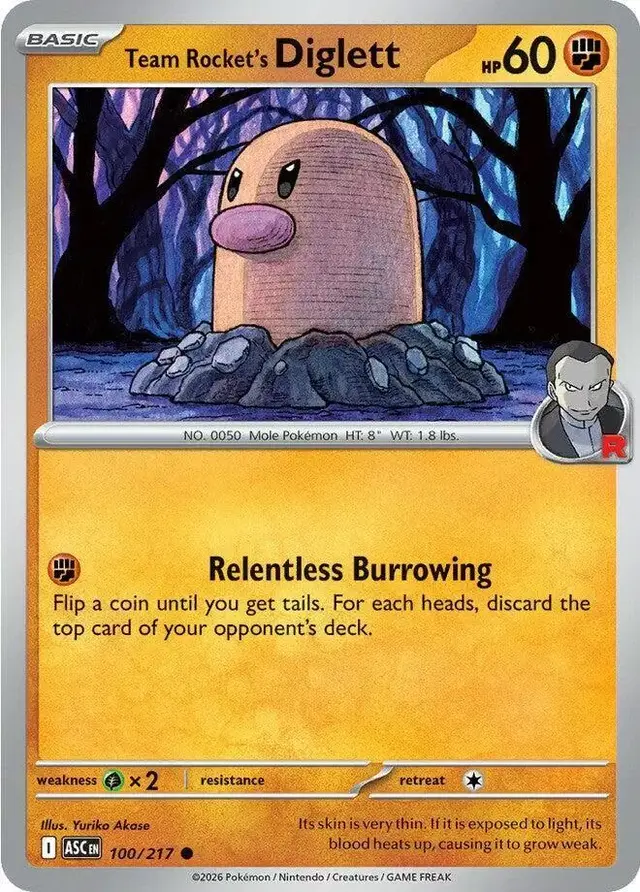 Team Rocket's Diglett [Reverse Holofoil]