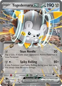Togedemaru ex 149 - Pokemon Ascended Heroes